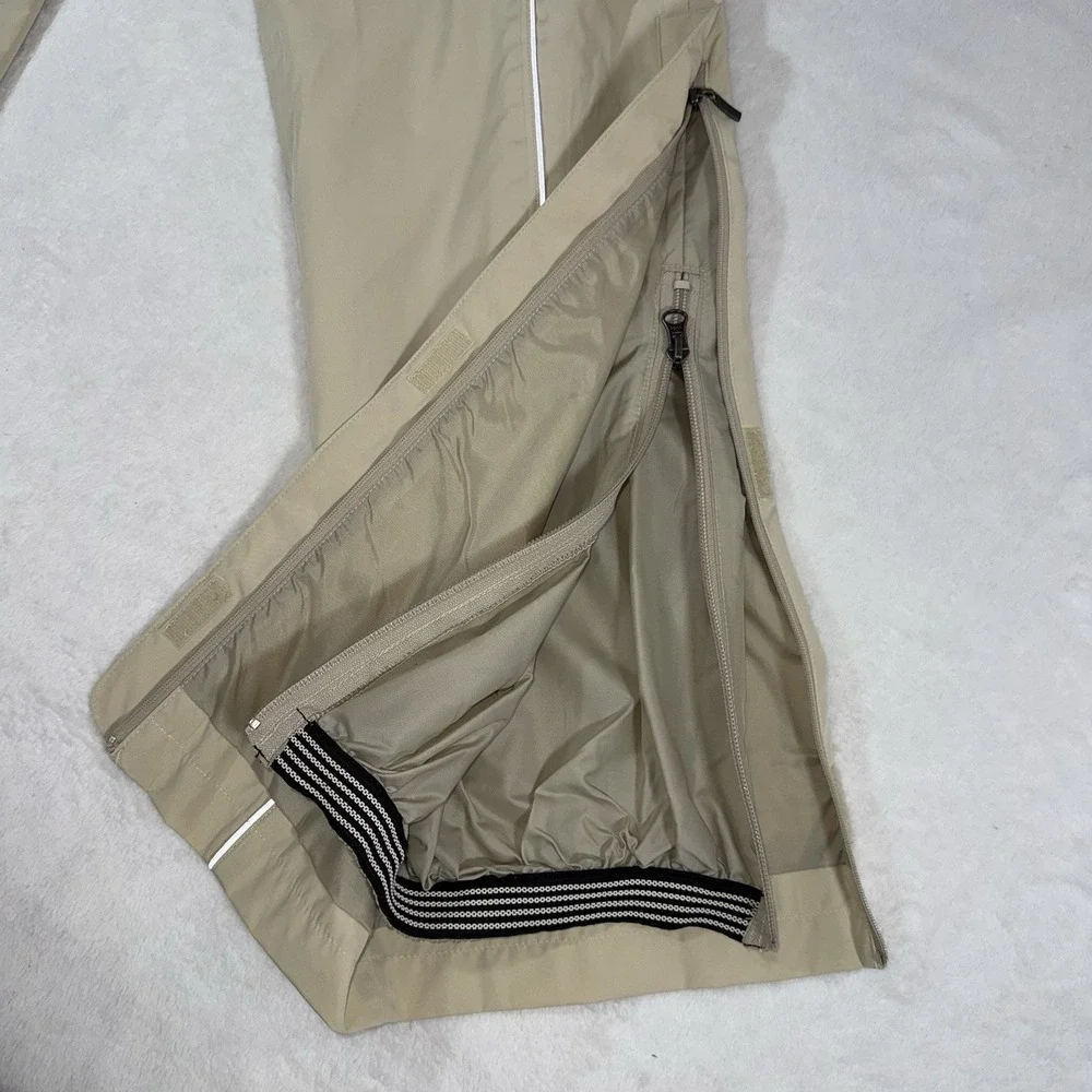 BMW Mesh Lined Weather Riding Pants Unisex Sz S Beige Layered Ankle Zip Pockets
